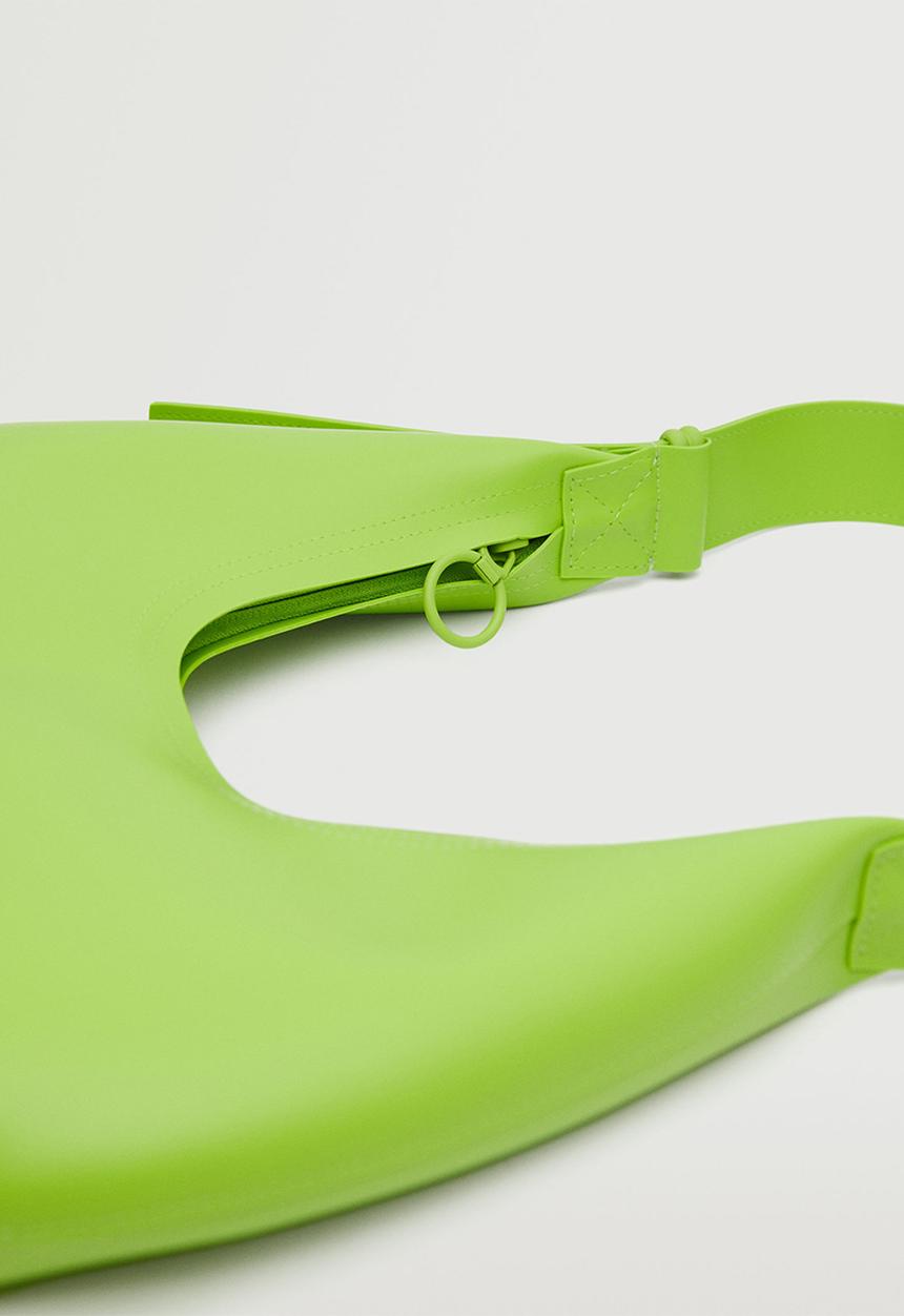 MANGO - Shoulder fluor bag - lime