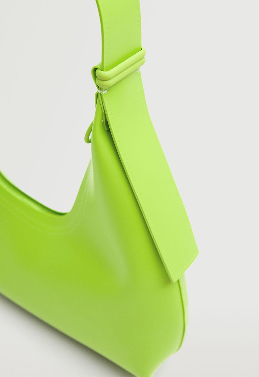 MANGO - Shoulder fluor bag - lime