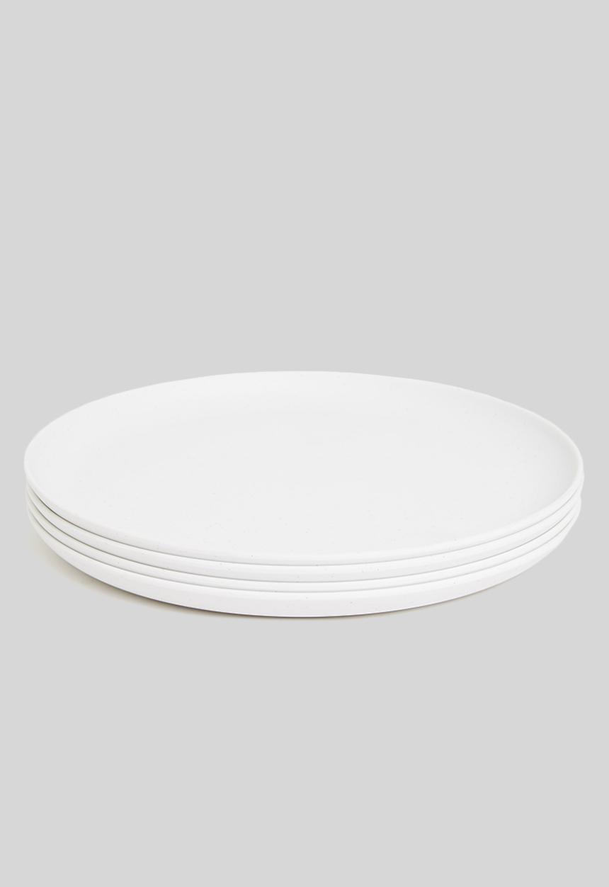 Excellent Houseware - Melamine plate set of 4 - white