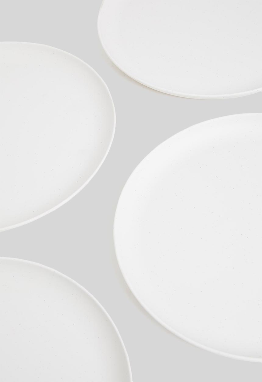 Excellent Houseware - Melamine plate set of 4 - white