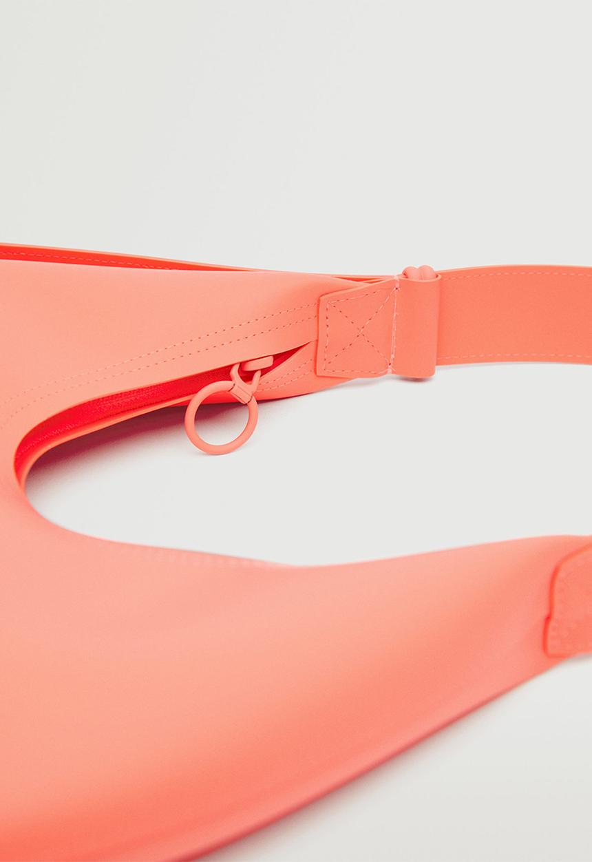 MANGO - Shoulder fluor bag - clementine