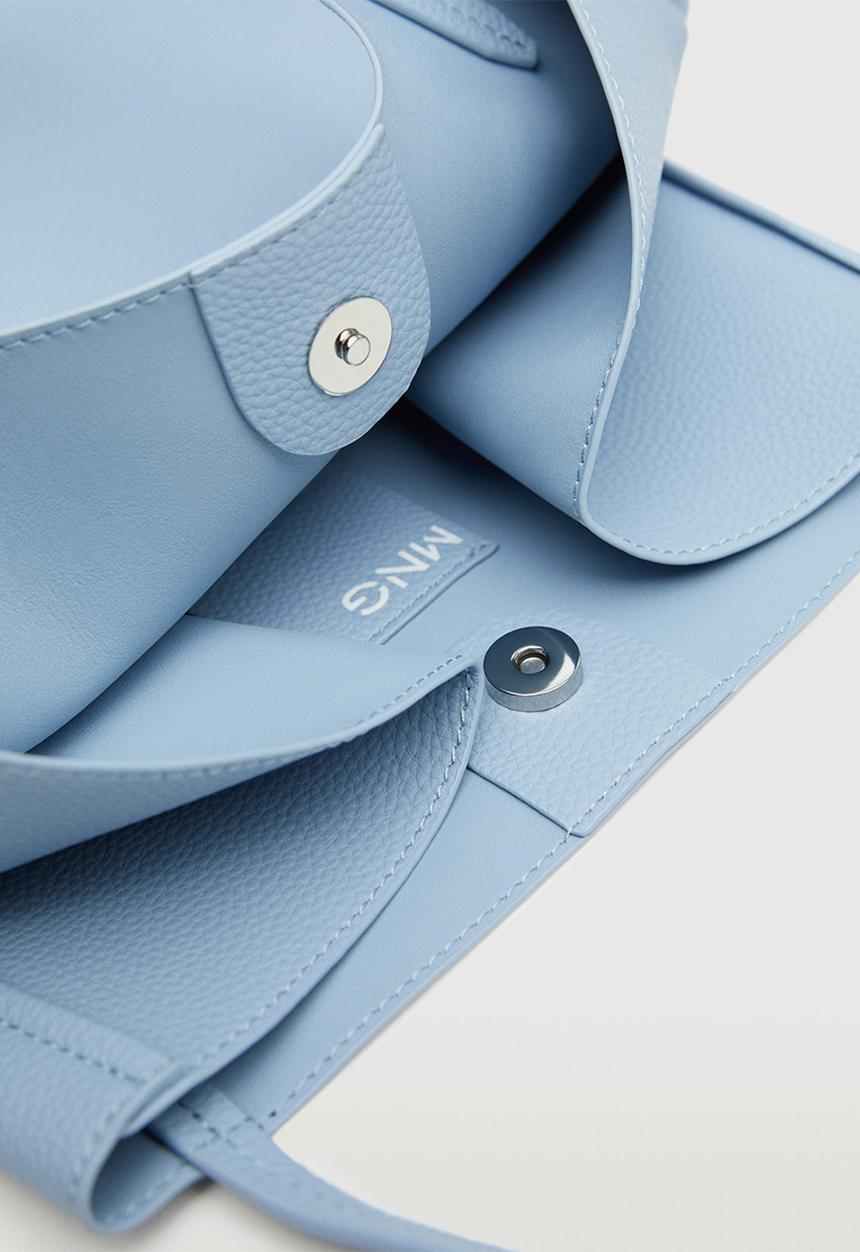 MANGO - Pocket shopper bag - blue