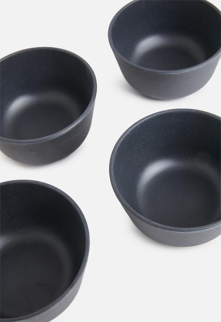 Excellent Houseware - Melamine bowl set of 4 - charcoal