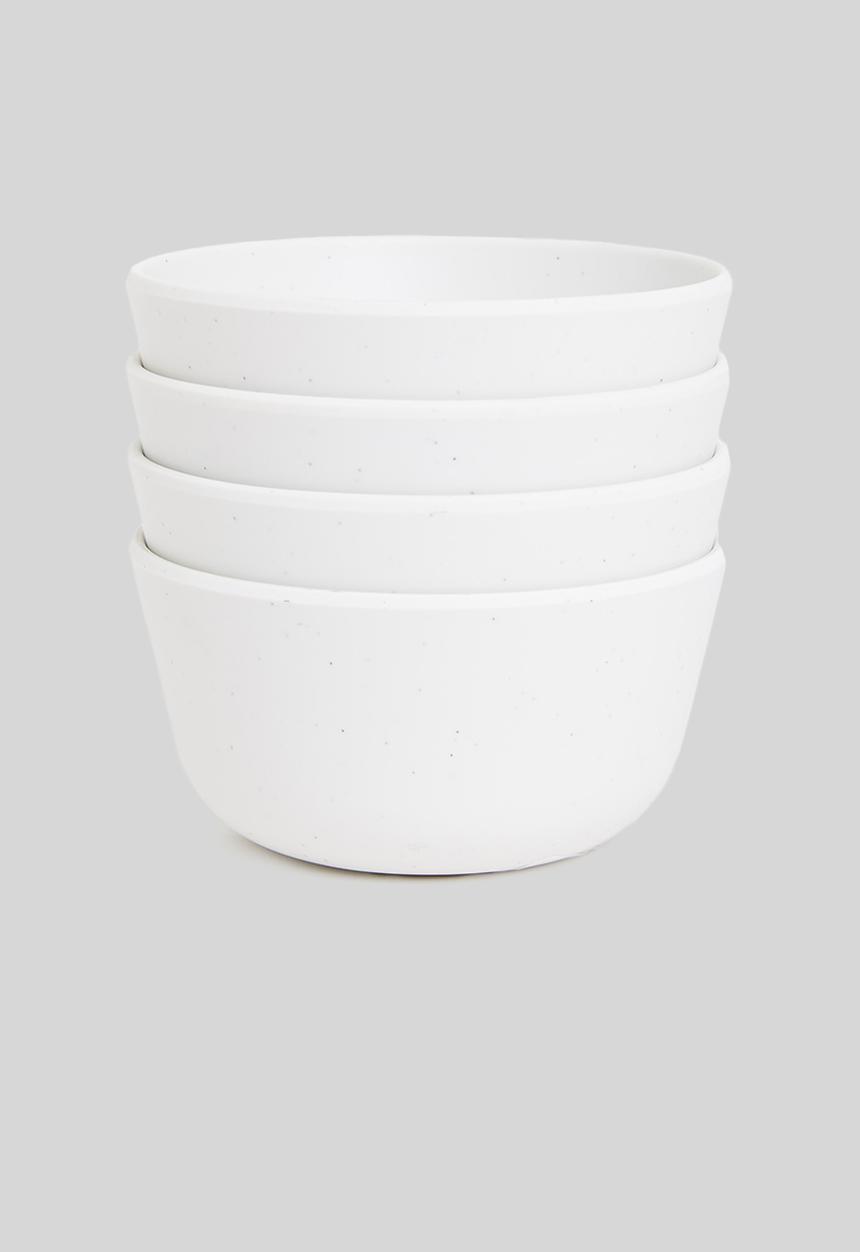 Excellent Houseware - Melamine bowl set of 4 - white