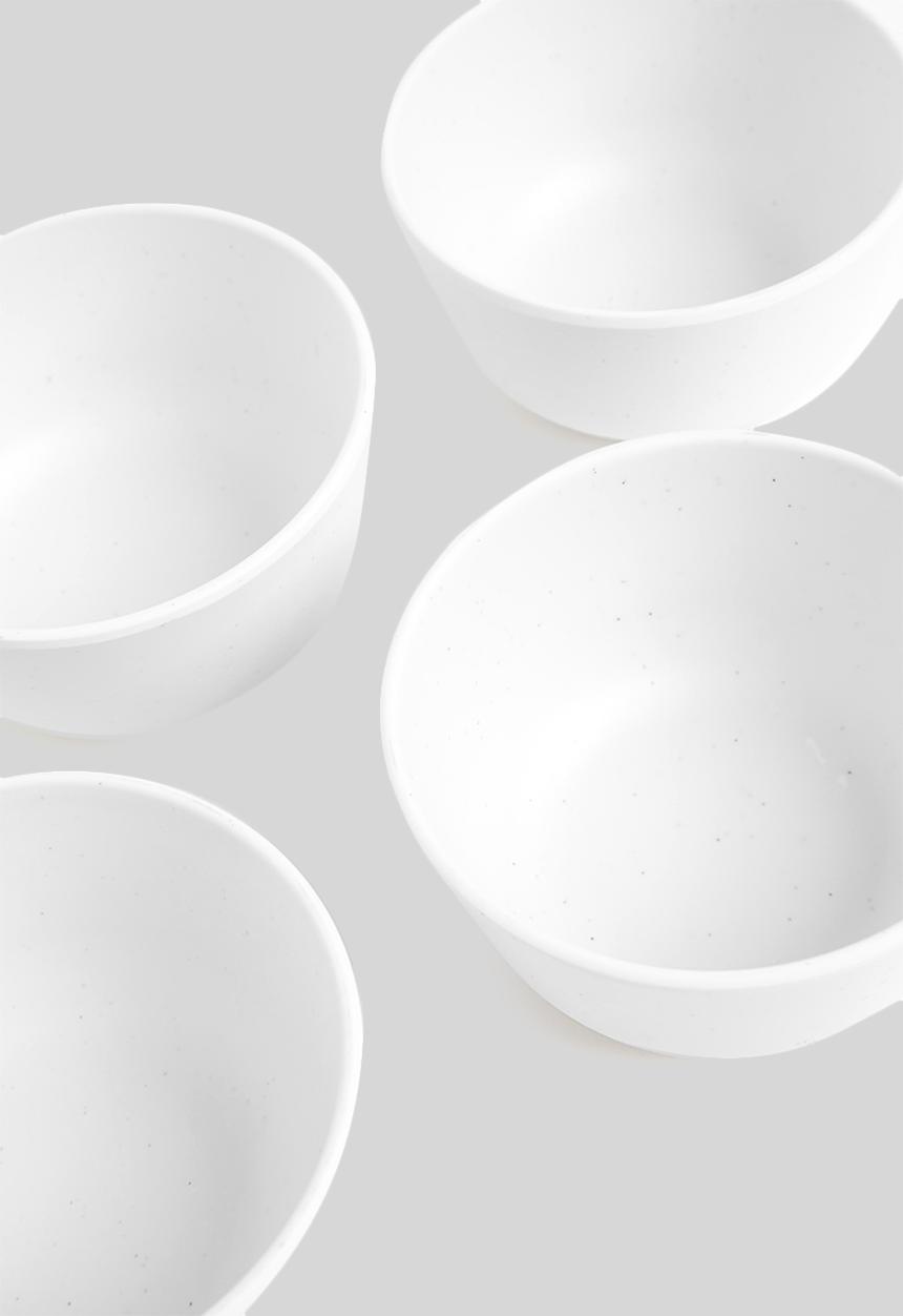 Excellent Houseware - Melamine bowl set of 4 - white