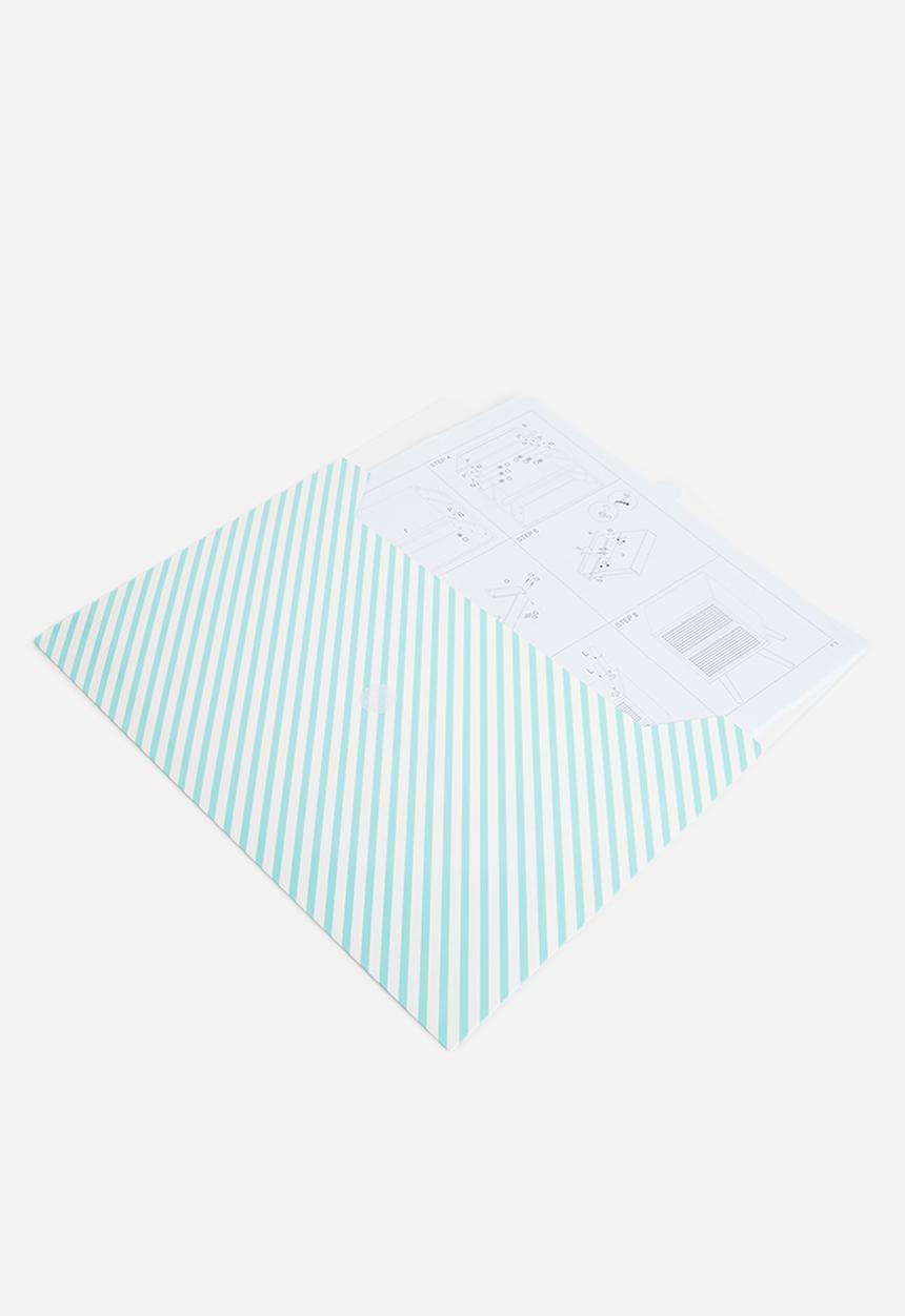H&S - A4 Document wallet set of 2 - blue & green 