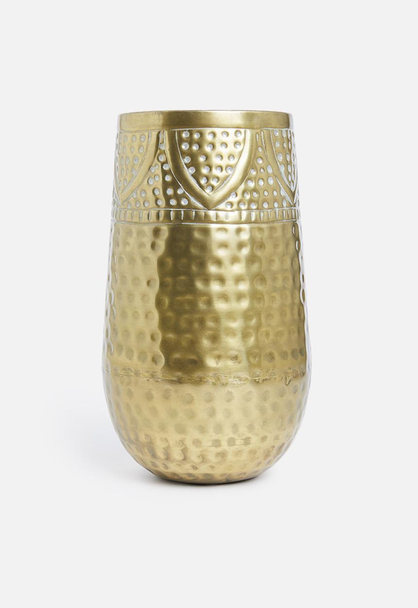 H&S - Meilow tall vase - gold