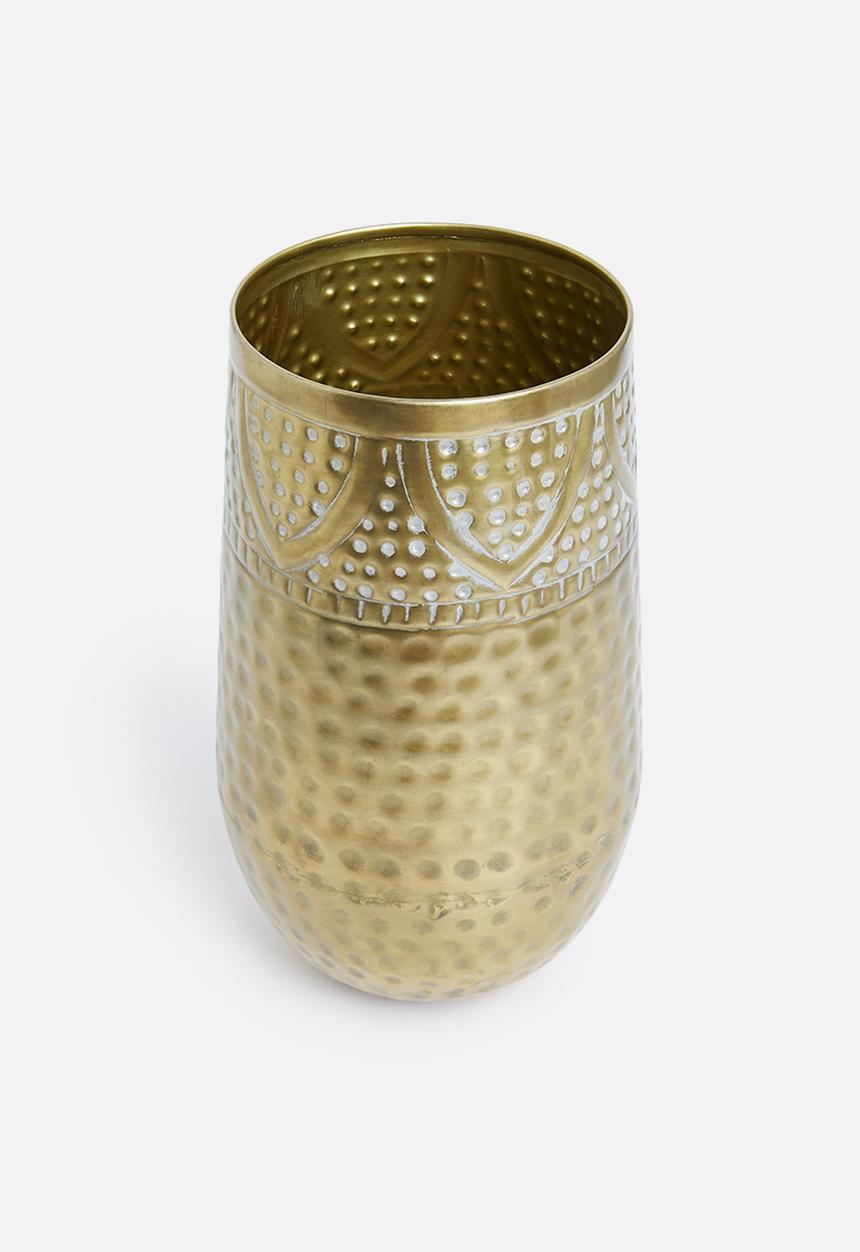 H&S - Meilow tall vase - gold