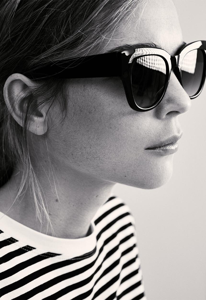 MANGO - Acetate frame sunglasses - black