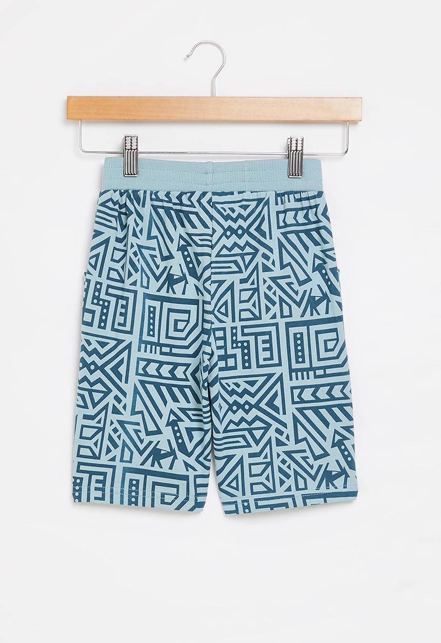 Pop Candy - Boys printed fleece shorts - grey