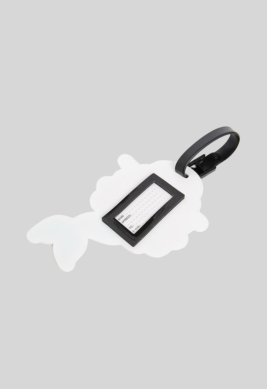 H&S - Mermaid luggage tag - red & green 