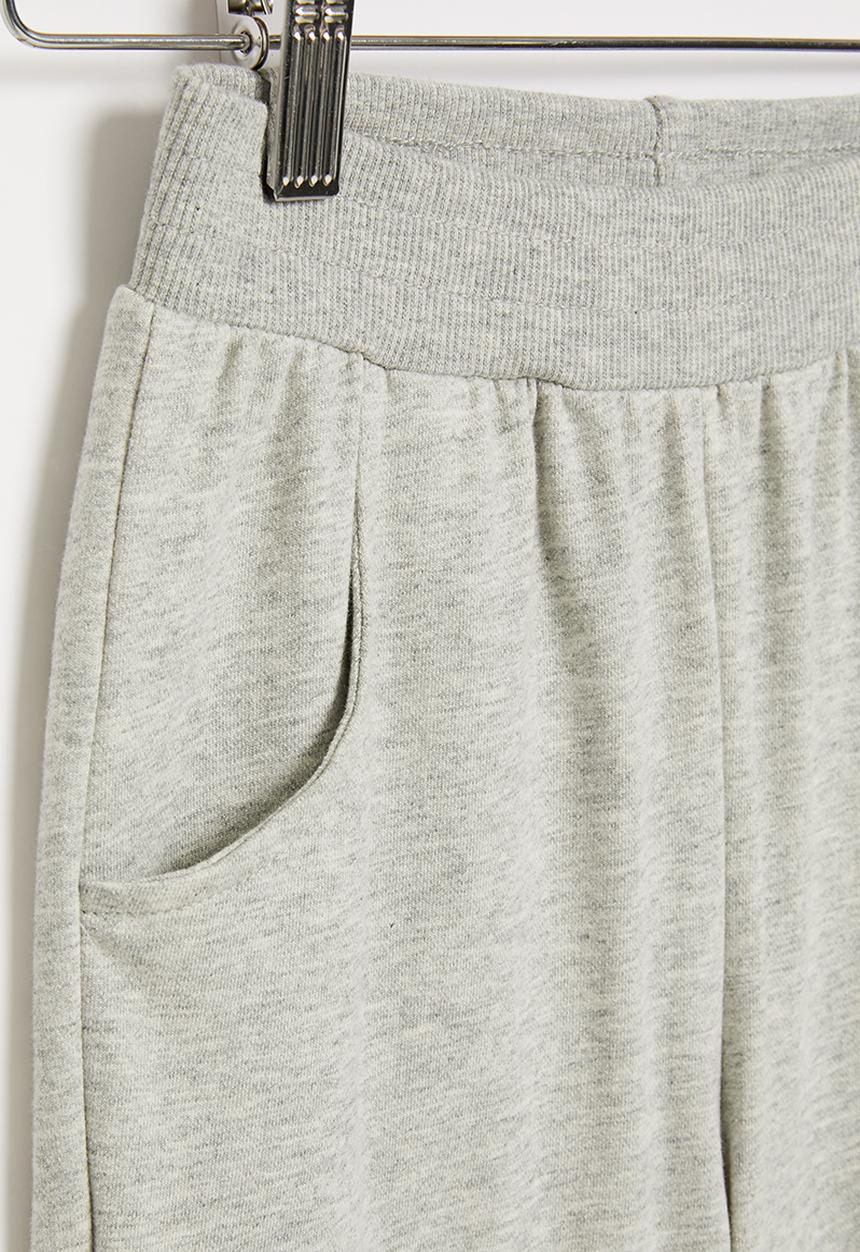 Pop Candy - Boys plain fleece shorts - grey melange