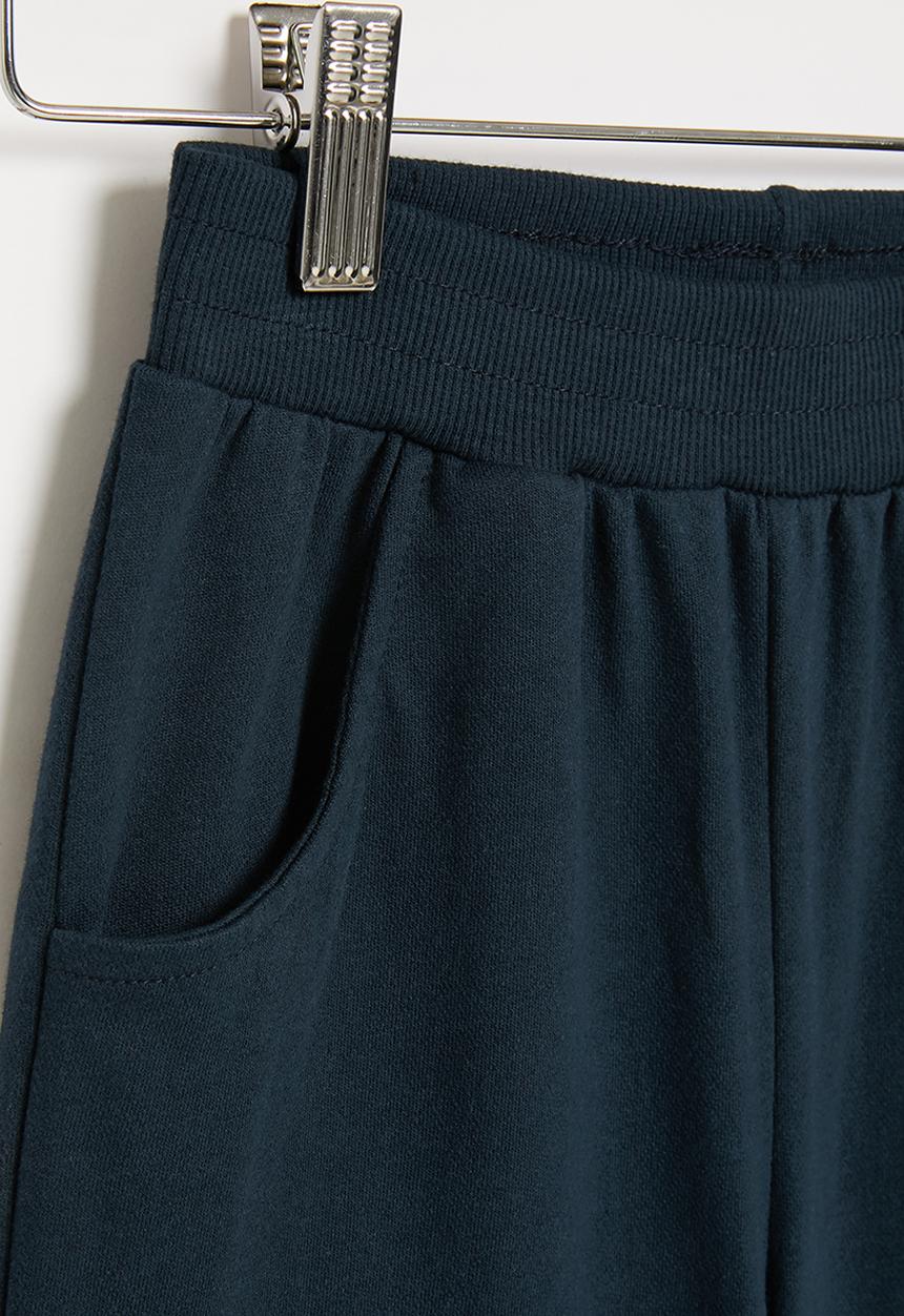 Pop Candy - Boys plain fleece shorts - navy