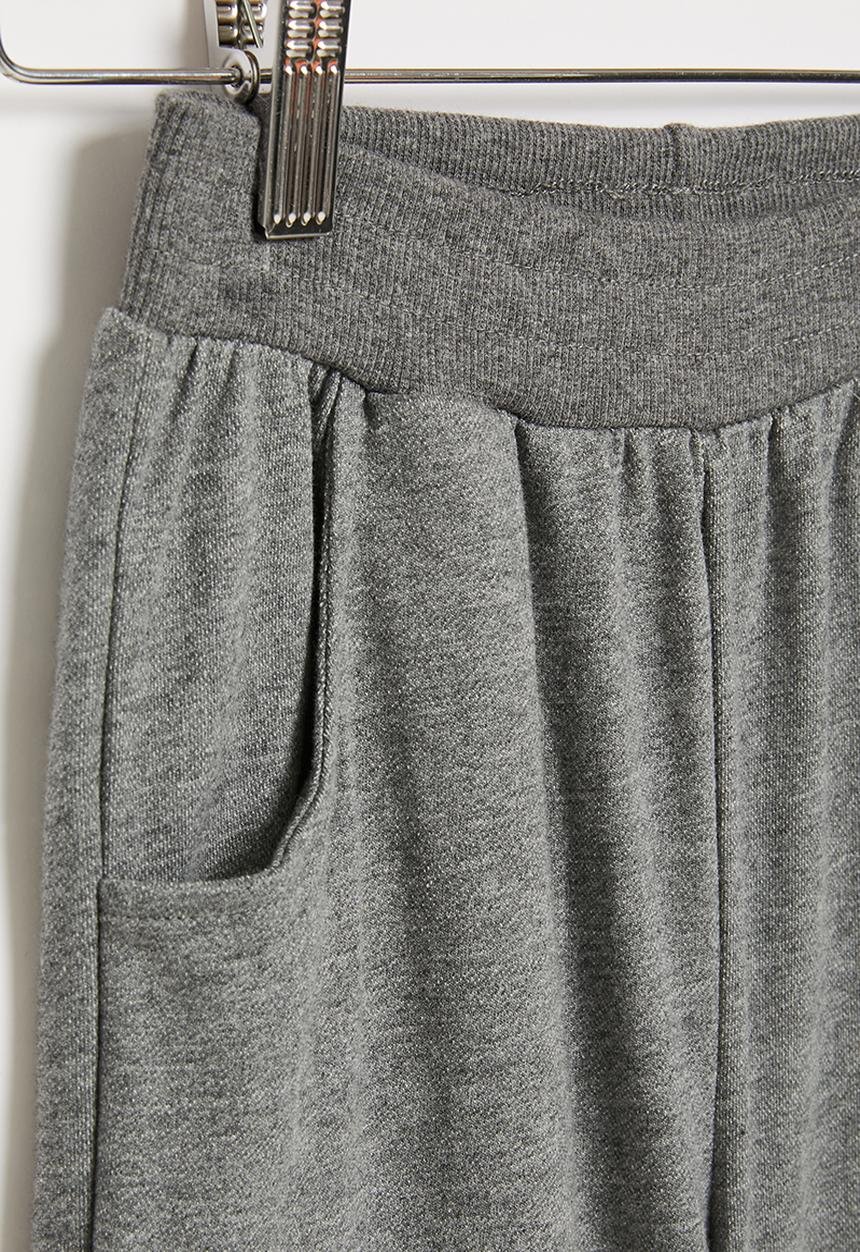 Pop Candy - Boys plain fleece shorts - grey