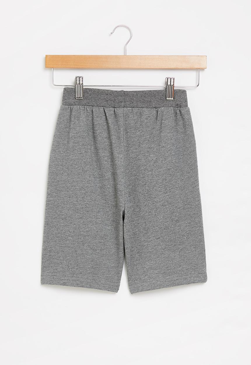Pop Candy - Boys plain fleece shorts - grey