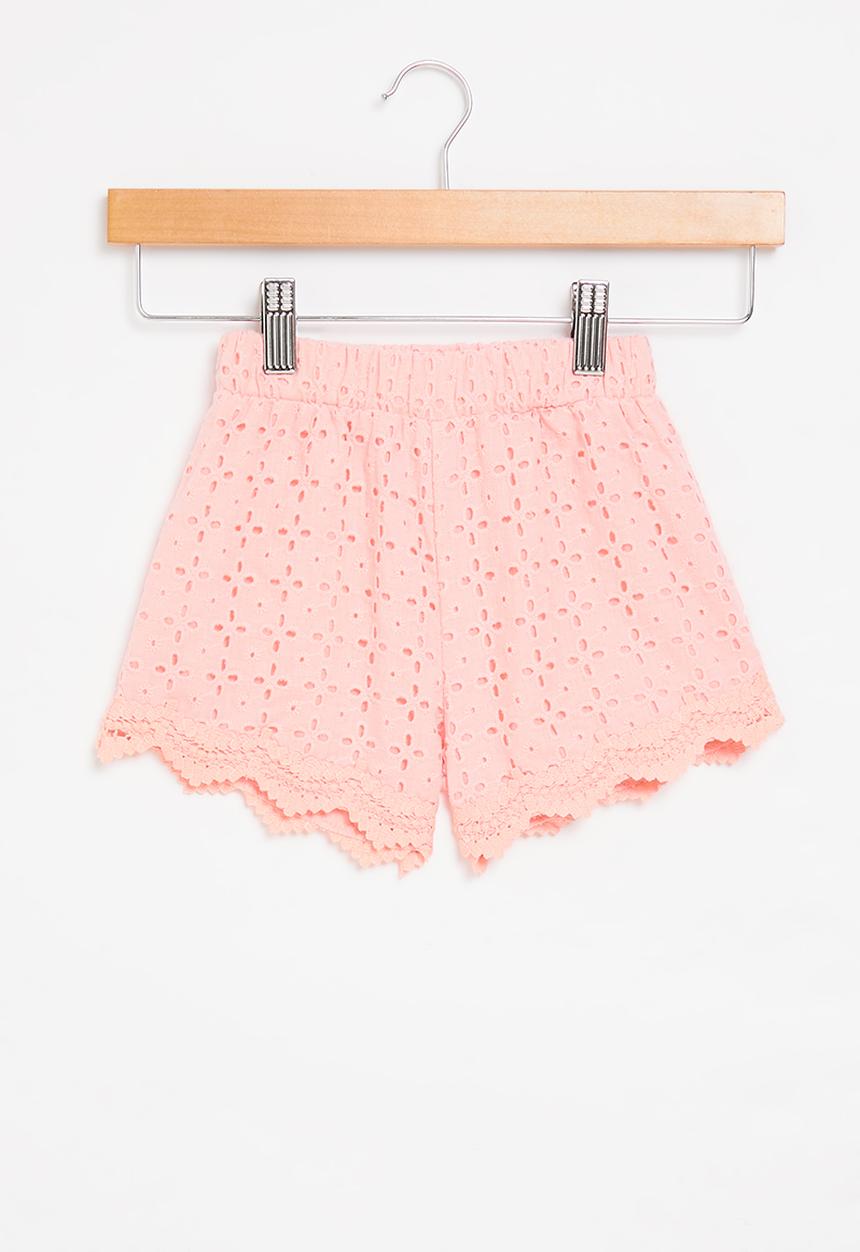 Pop Candy - Broderie Anglaise shorts - pink