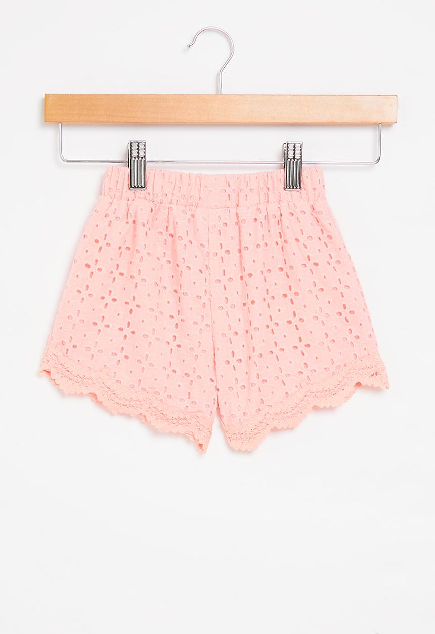 Pop Candy - Broderie Anglaise shorts - pink