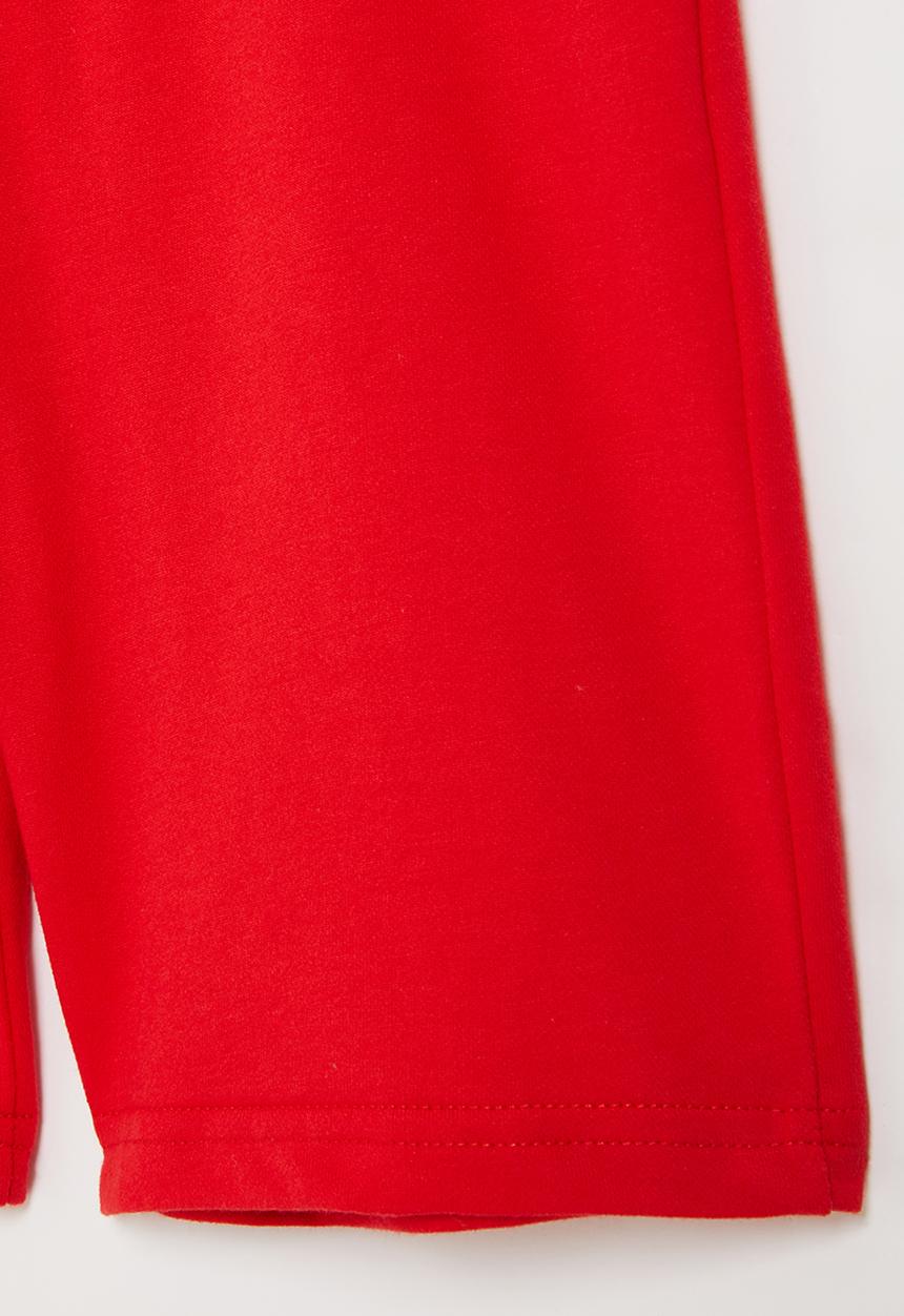 Pop Candy - Boys plain fleece shorts - red