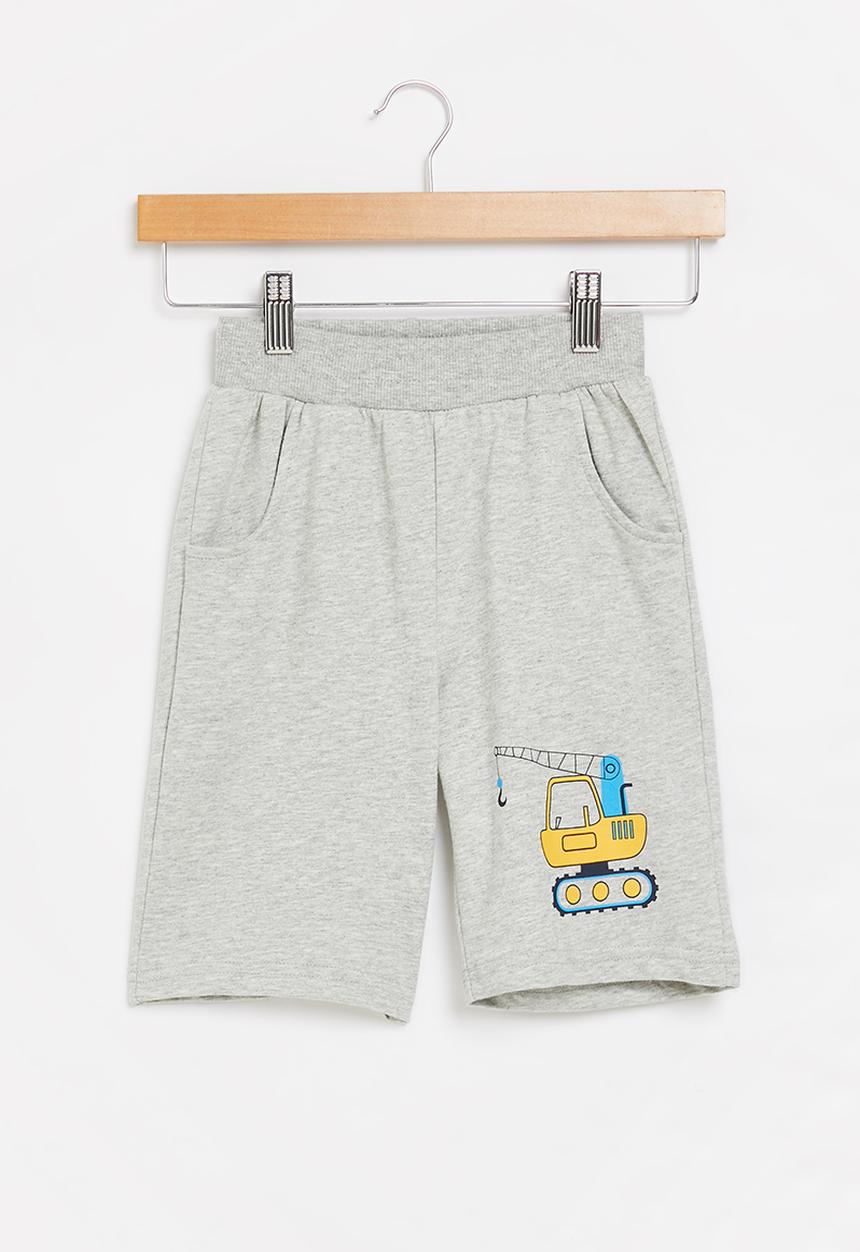 Pop Candy - Boys graphic fleece shorts - grey