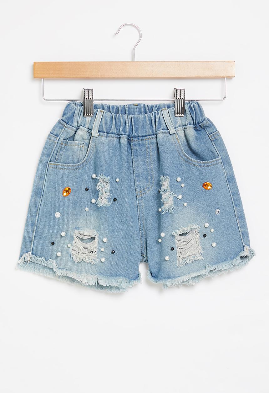 Pop Candy - Girls denim shorts - blue