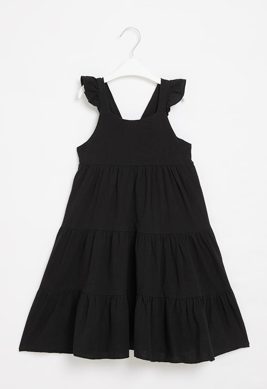 Pop Candy - Girls tiered dress - black