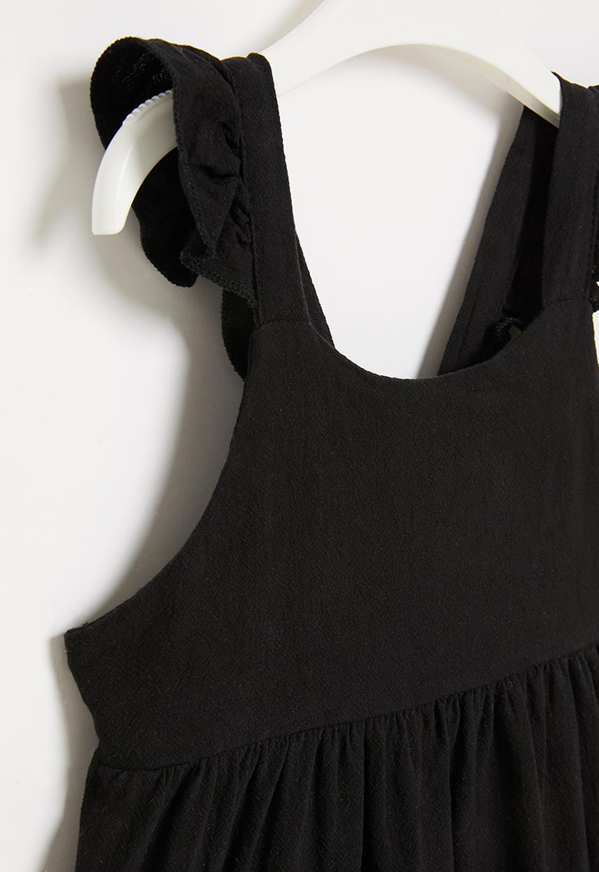 Pop Candy - Girls tiered dress - black