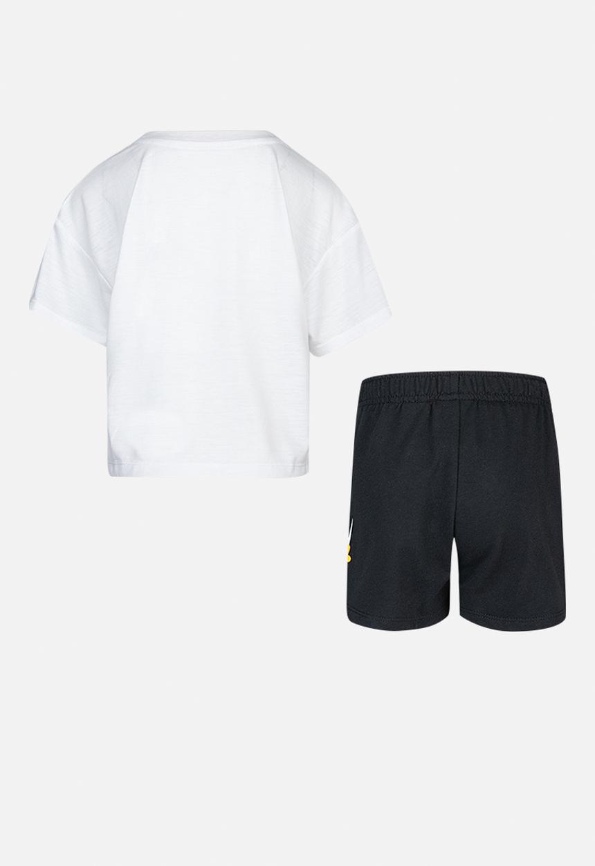 Nike - Nkg sport daisy mesh short set - black & white