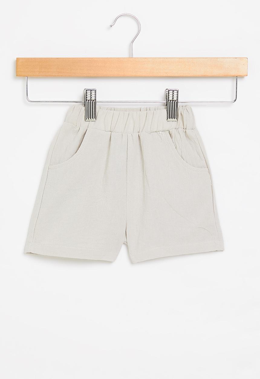 Pop Candy - Elastic waist shorts - stone