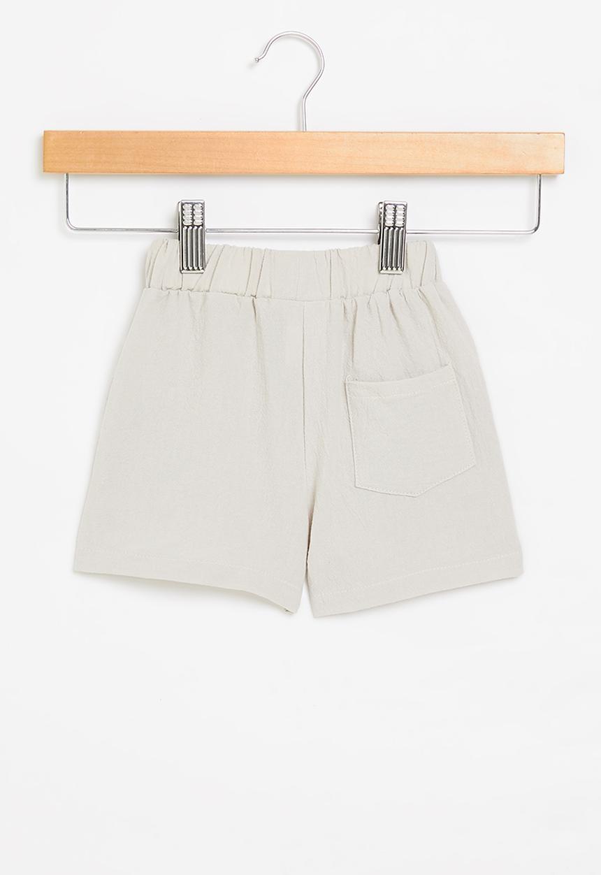 Pop Candy - Elastic waist shorts - stone