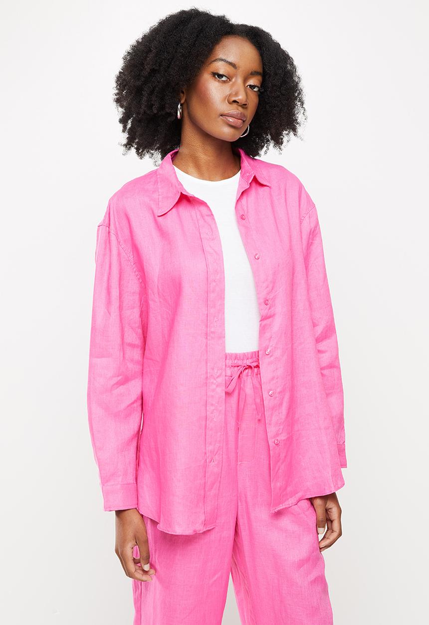 Me&B - Longer length long sleeve shirt - hot pink