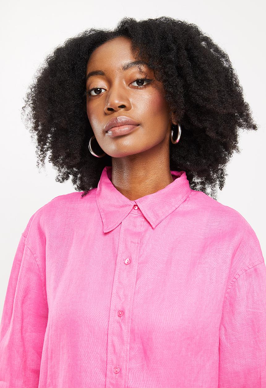 Me&B - Longer length long sleeve shirt - hot pink