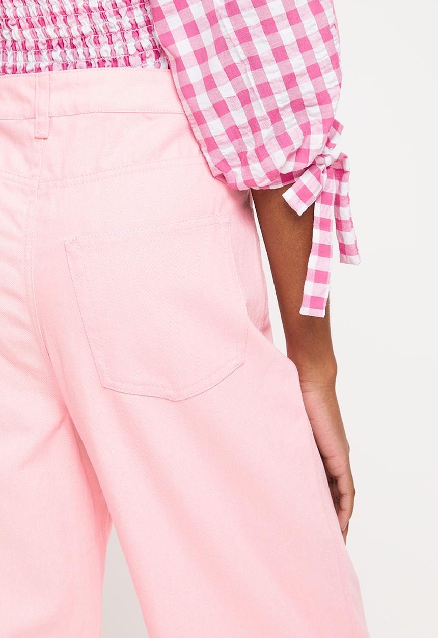 Me&B - High waisted wide leg jeans - pink