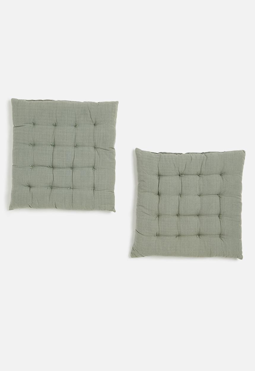 H&S - Set of 2 chair pad - green
