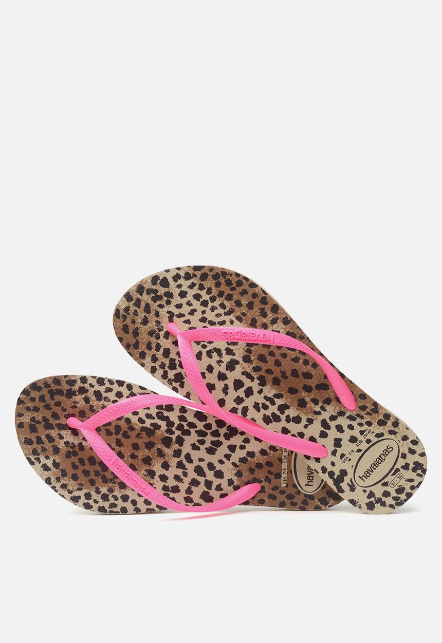 Havaianas - Slim animals - sand grey & pink