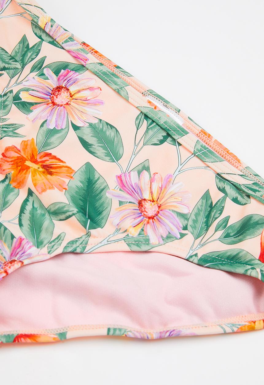 Rebel Republic - Girls floral 2 piece bikini - peach