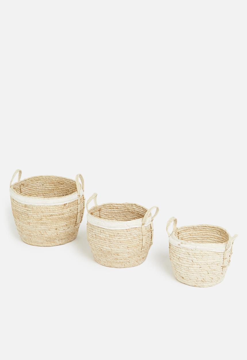 Storage Solutions - Stilow basket set of 3 - natural