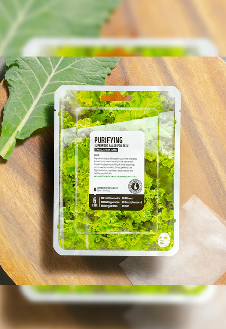 Super Food Salad For Skin Facial Sheet Mask - Kale