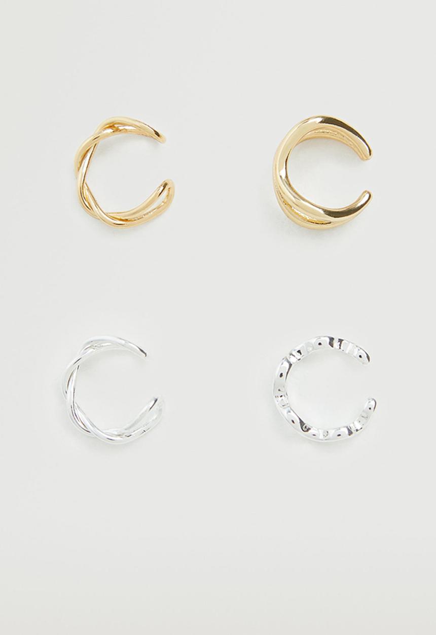 MANGO - Ear cuff and earring set - gold & silver