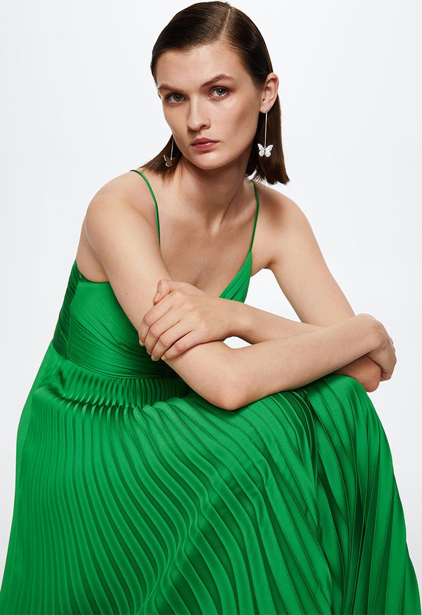 MANGO - Dress keira - green