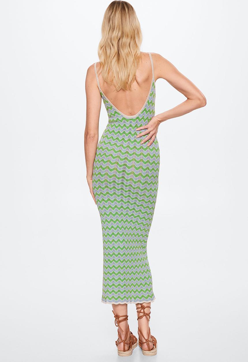 MANGO - Dress wava - green