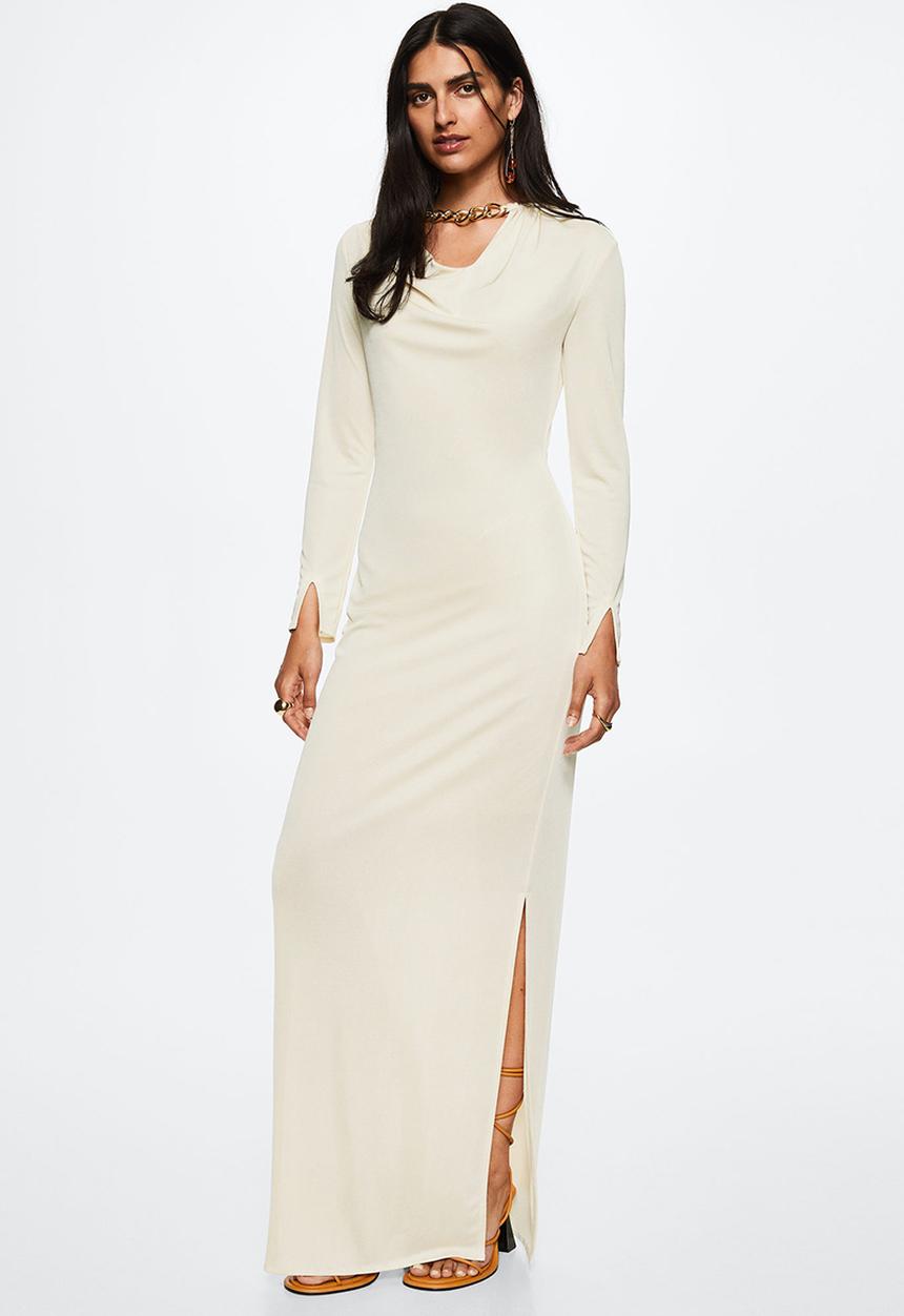 MANGO - Dress oro-a - light beige