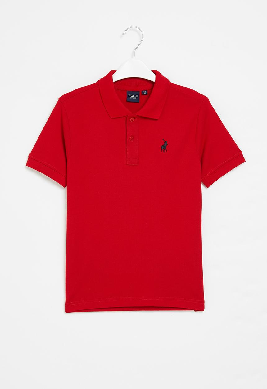 POLO - Boys classic short sleeve golfer - red