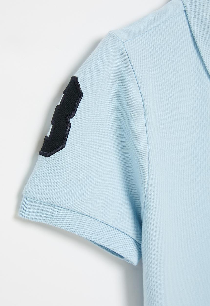 POLO - Girls numerical golfer dress - light blue