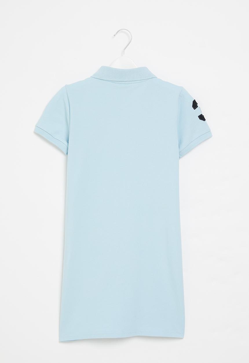 POLO - Girls numerical golfer dress - light blue