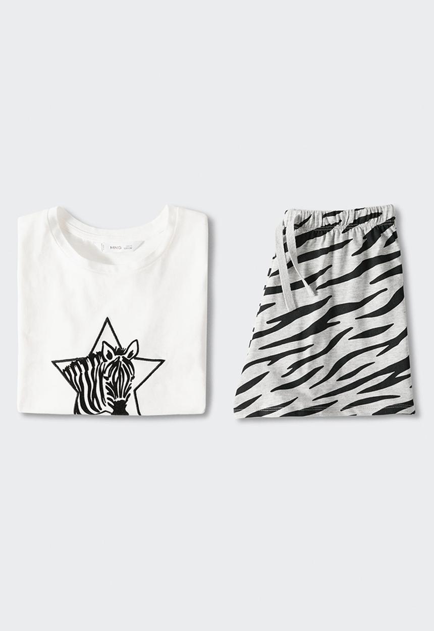 MANGO - Pyjamas zebra - medium grey