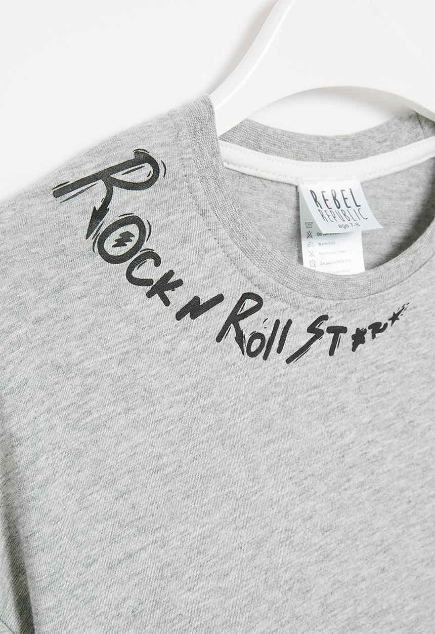 Rebel Republic - Rock 'n roll tee - grey