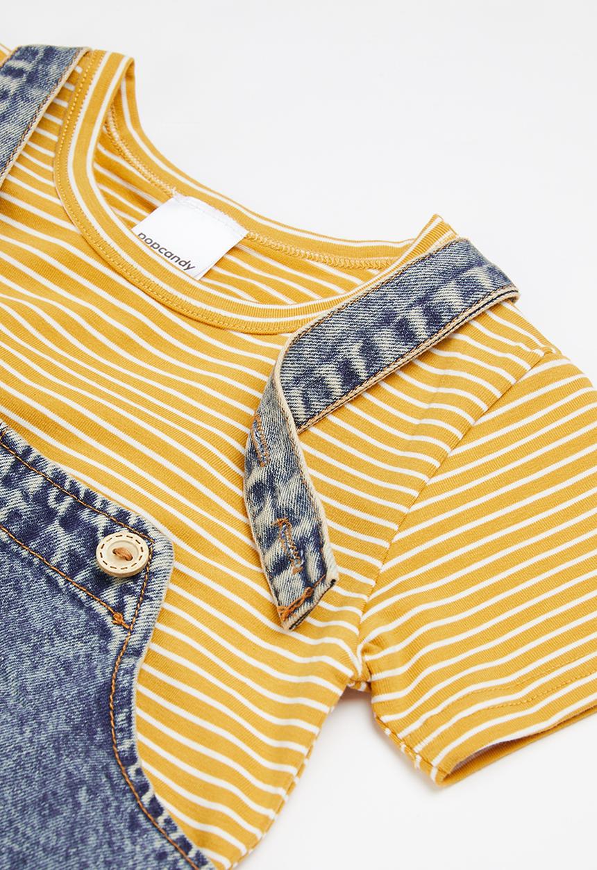 Pop Candy - Baby dungaree & tee set - multi