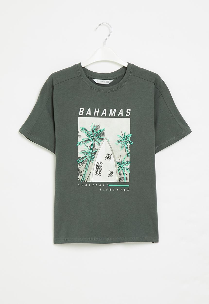MANGO - T-shirt bahamas - charcoal