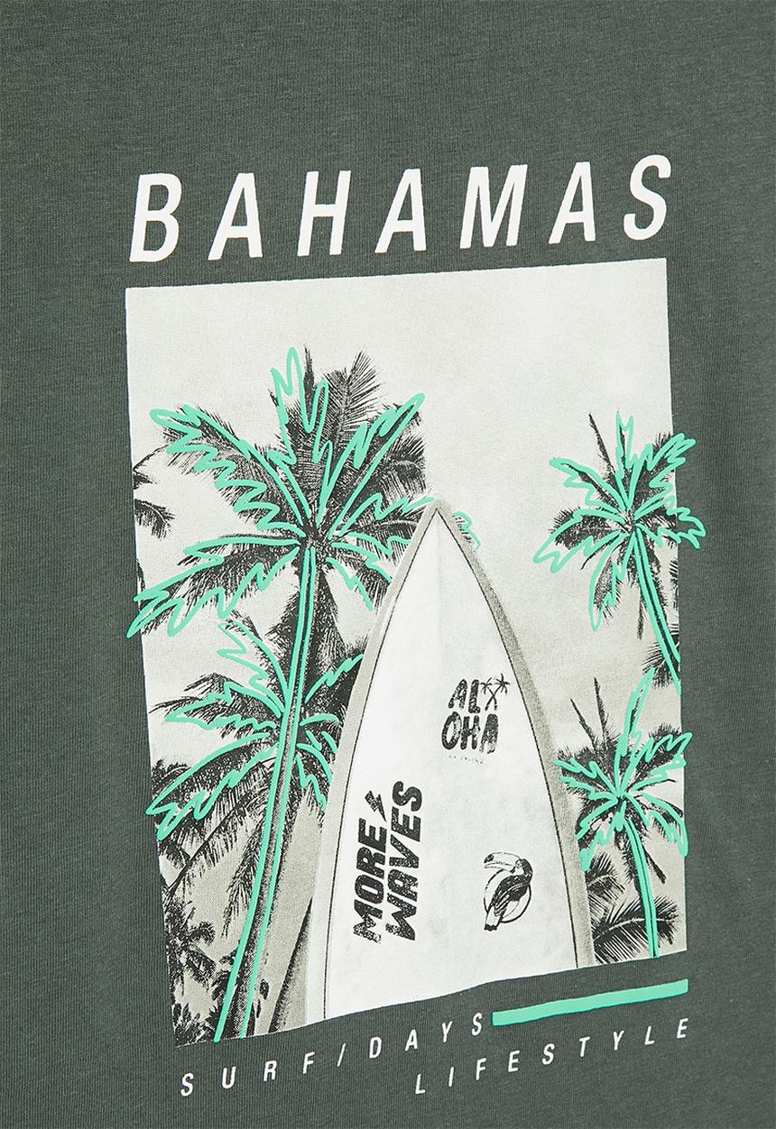 MANGO - T-shirt bahamas - charcoal