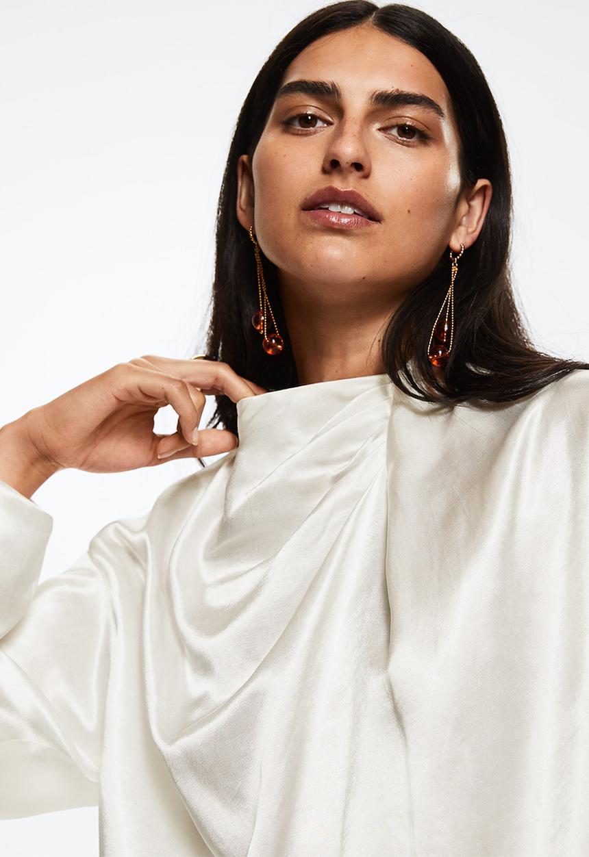 MANGO - Blouse nacar-a - white